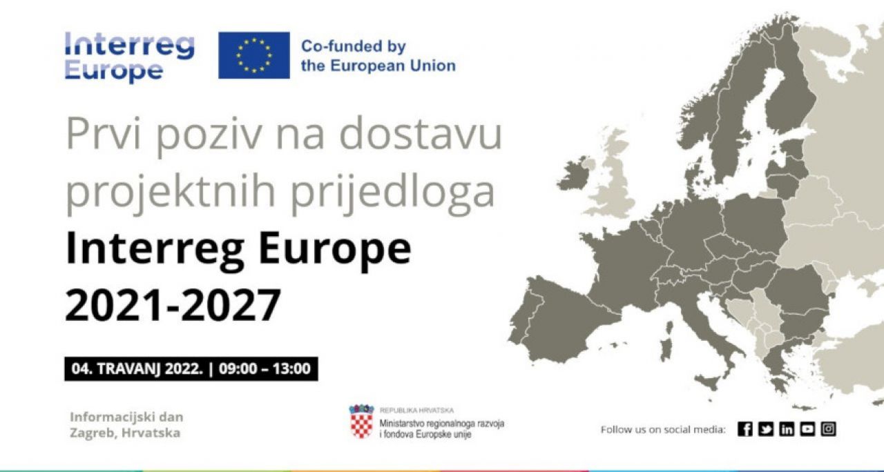 Program međuregionalne suradnje Interreg Europe 2021. - 2027. – održan informativni dan povodom 1. poziva na dostavu projektnih prijedloga