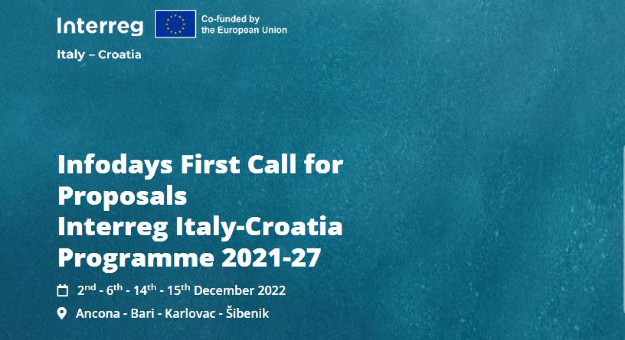 Interreg VI-A Italija - Hrvatska 2021.-2027. – 1. Poziv na dostavu projektnih prijedloga i održavanje Info radionica